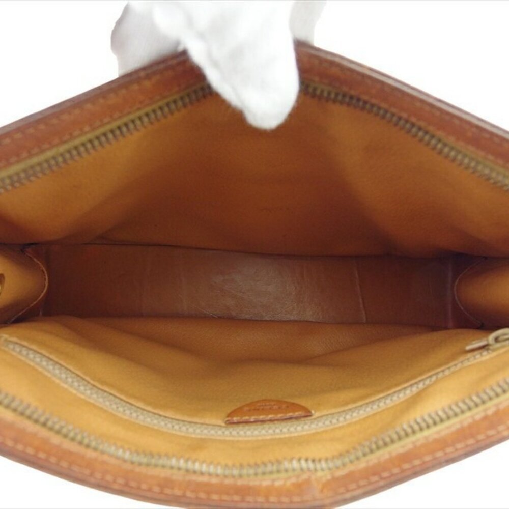 CELINE Clutch bag Brown beige gold Women Authentic secondhand - Picture 7 of 8